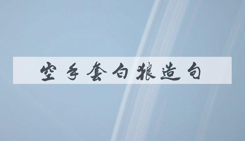 用空手套白狼造句
