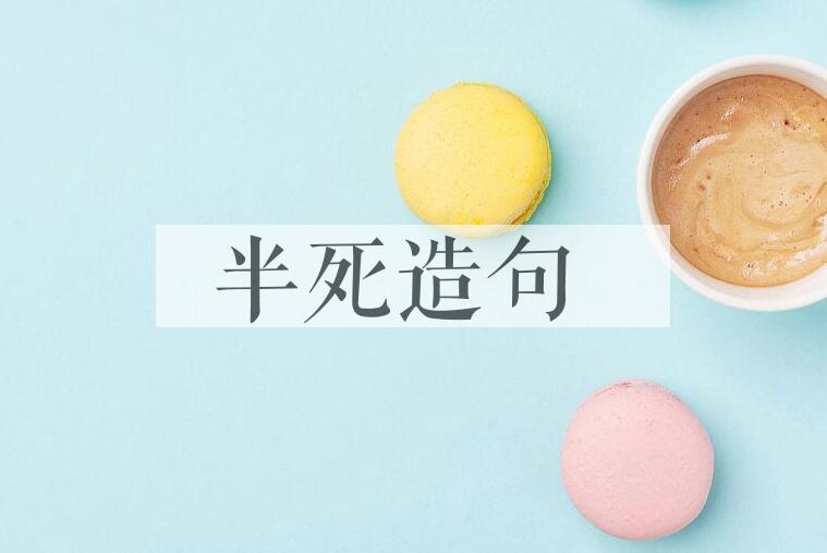 用半死造句