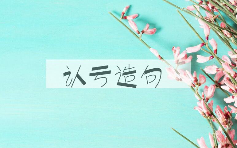 用认亏造句