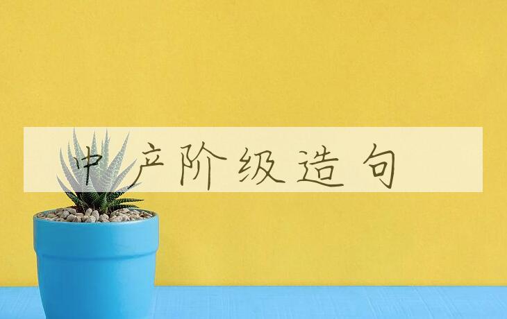 用中产阶级造句