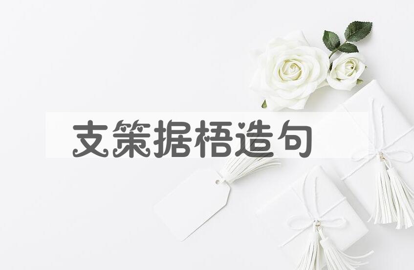 用支策据梧造句