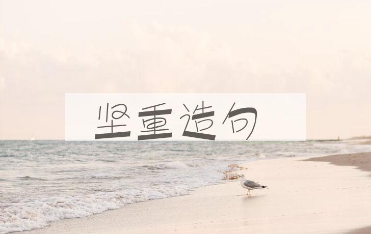 用坚重造句