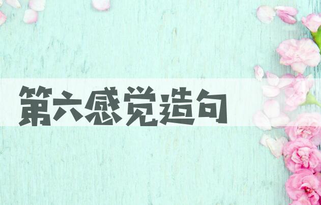 用第六感觉造句