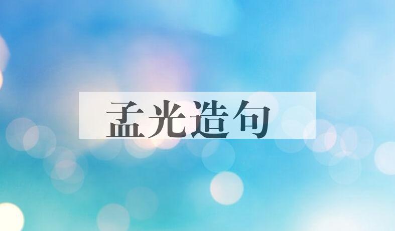 用孟光造句