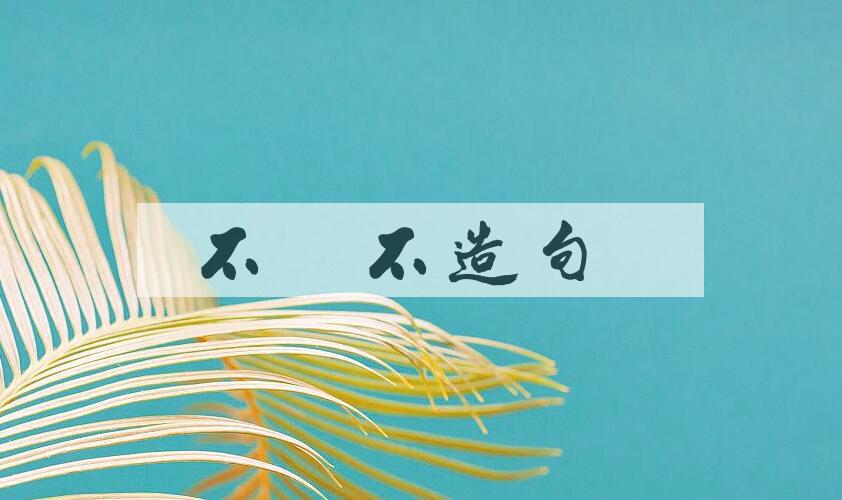 用不能不造句