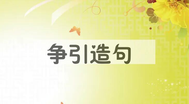 用争引造句