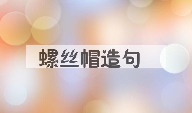 用螺丝帽造句