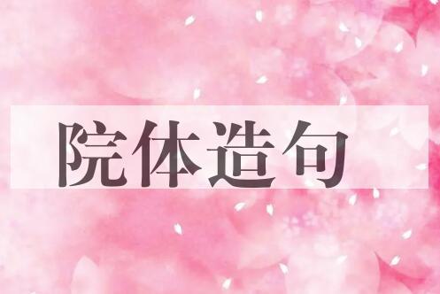 用院体造句