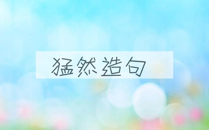 用猛然造句
