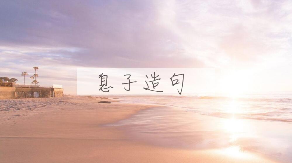 用息子造句