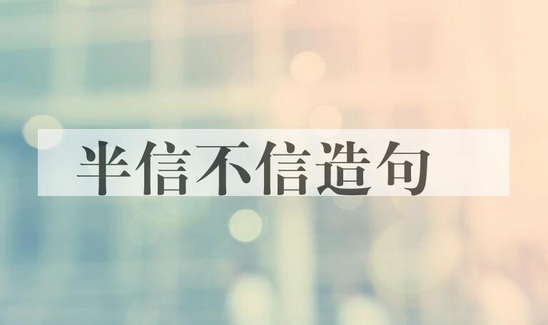 用半信不信造句