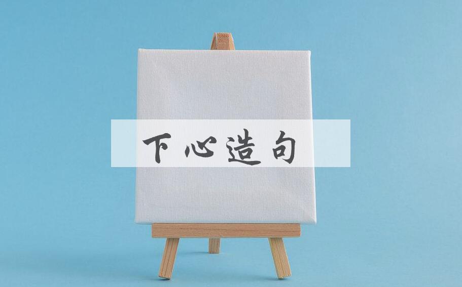 用下心造句