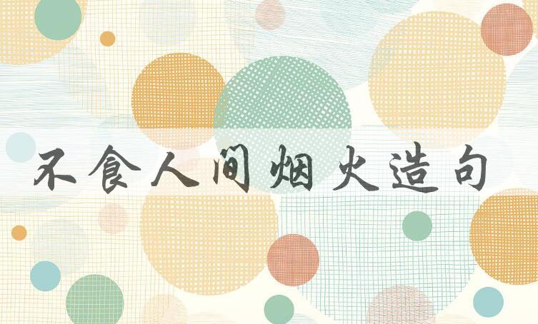 用不食人间烟火造句