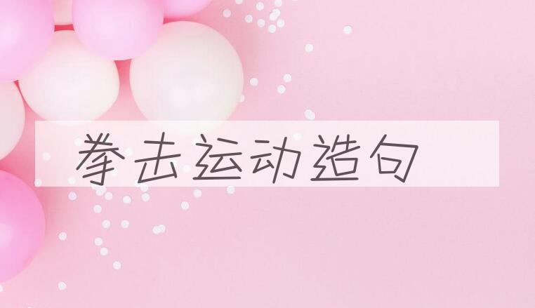 用拳击运动造句