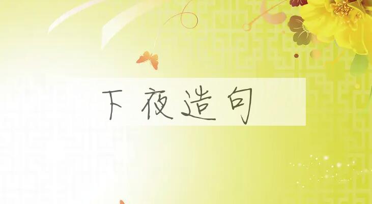 用下夜造句