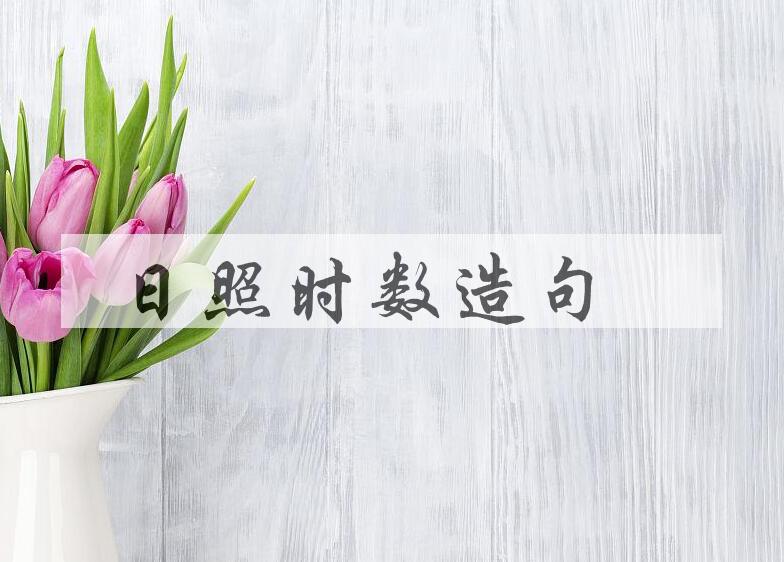 用日照时数造句