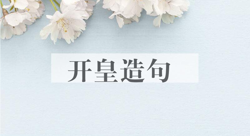 用开皇造句