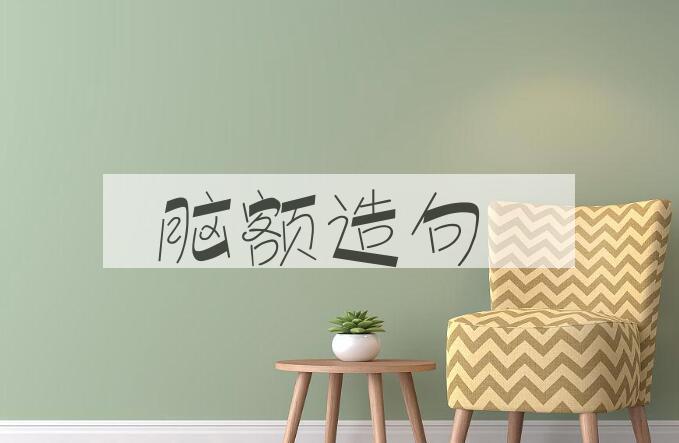 用脑额造句
