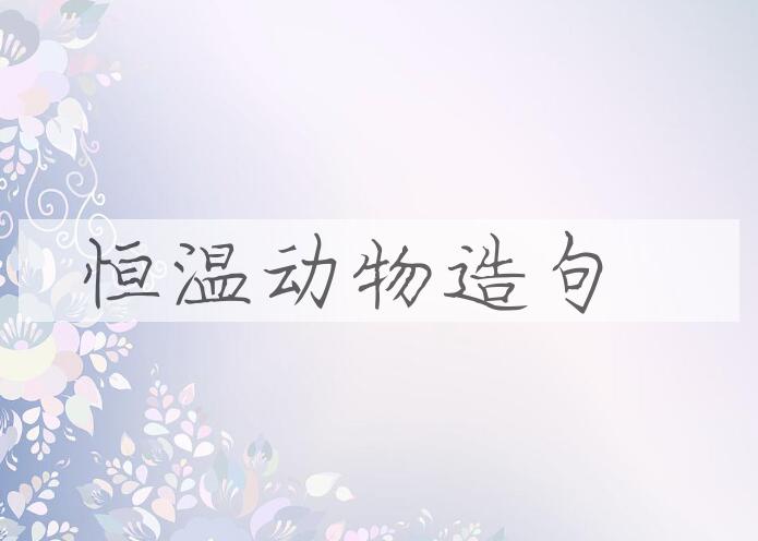 用恒温动物造句