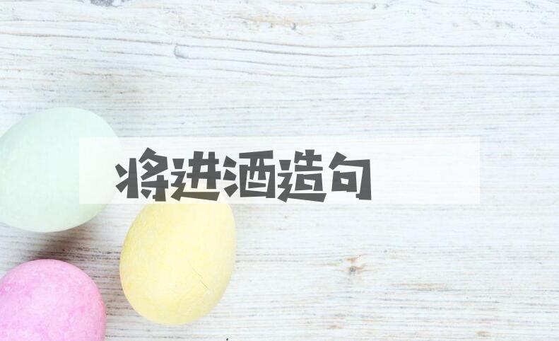 用将进酒造句