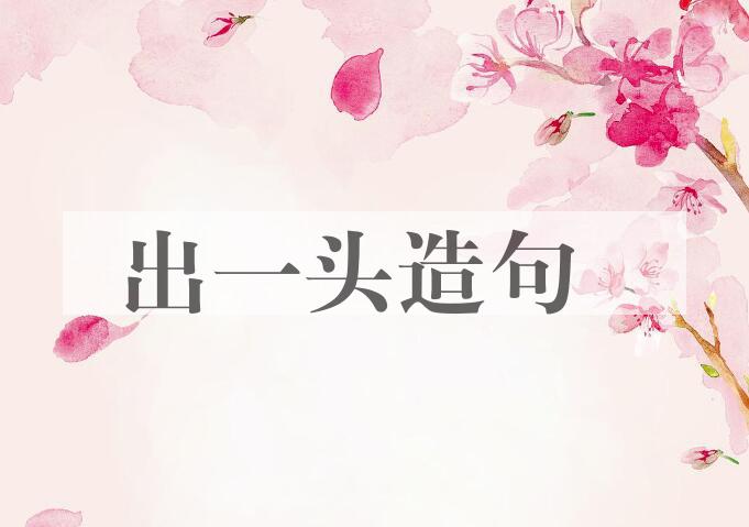 用出一头造句