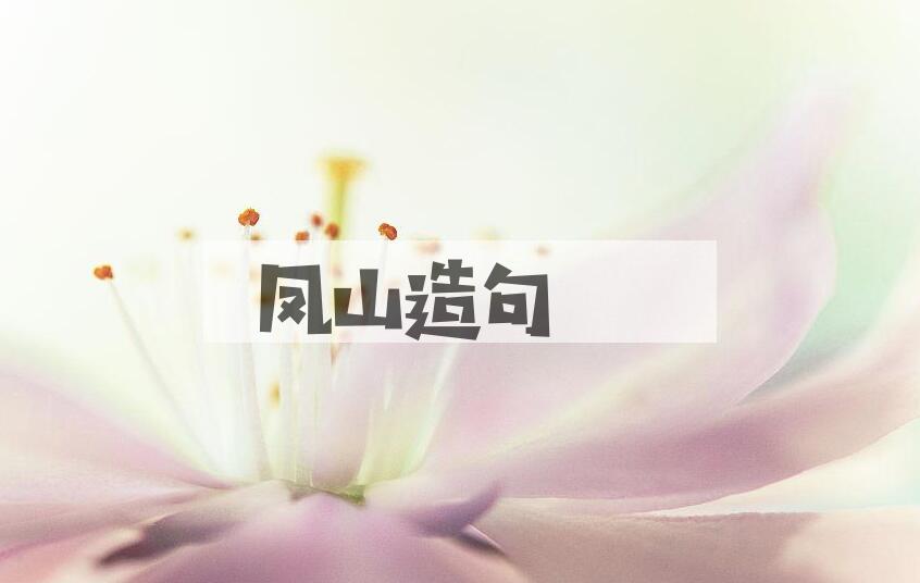 用凤山造句