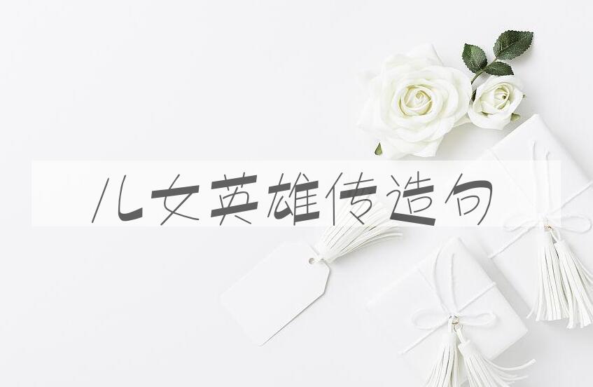 用儿女英雄传造句