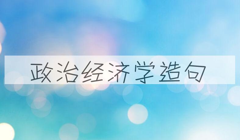 用政治经济学造句