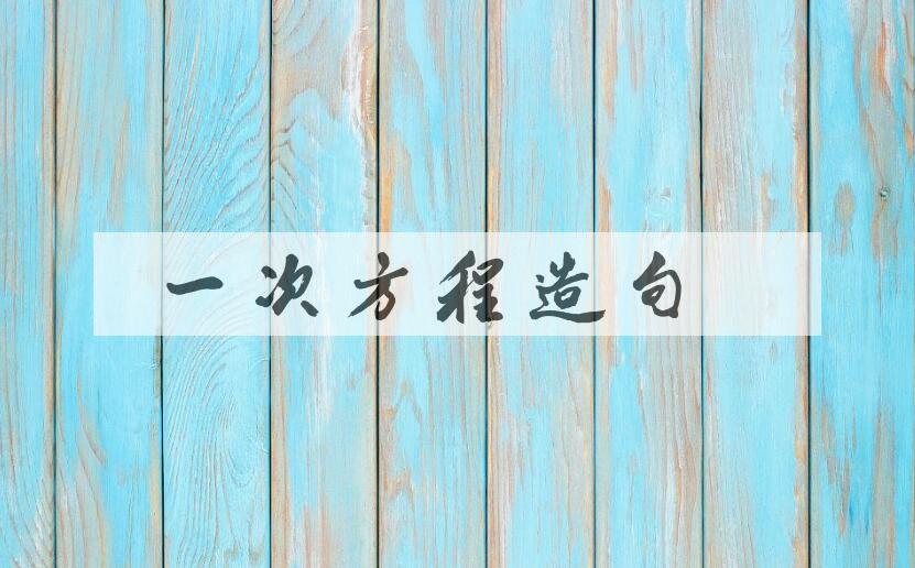 用一次方程造句