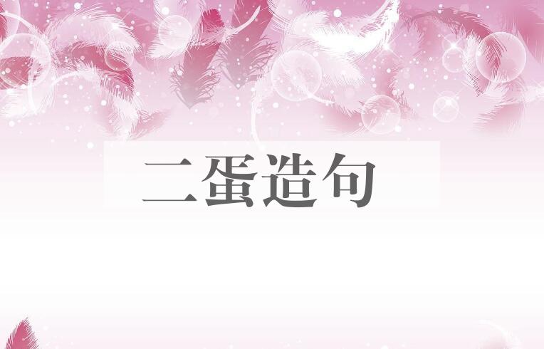用二蛋造句