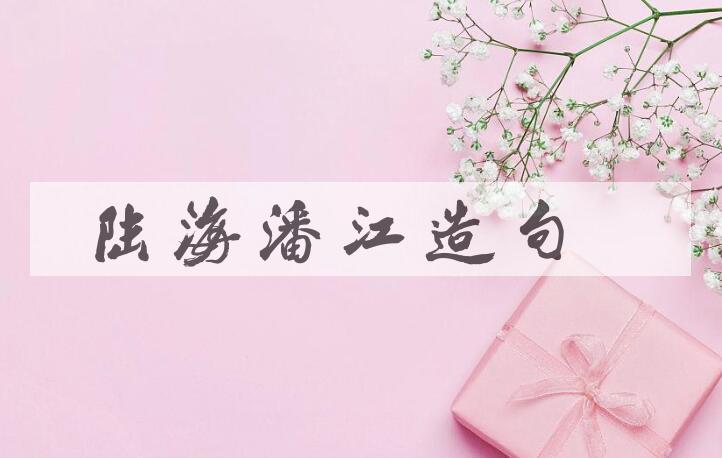 用陆海潘江造句