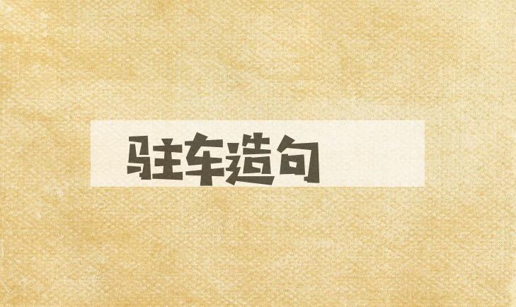 用驻车造句
