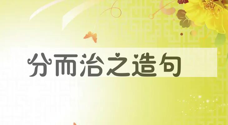 用分而治之造句