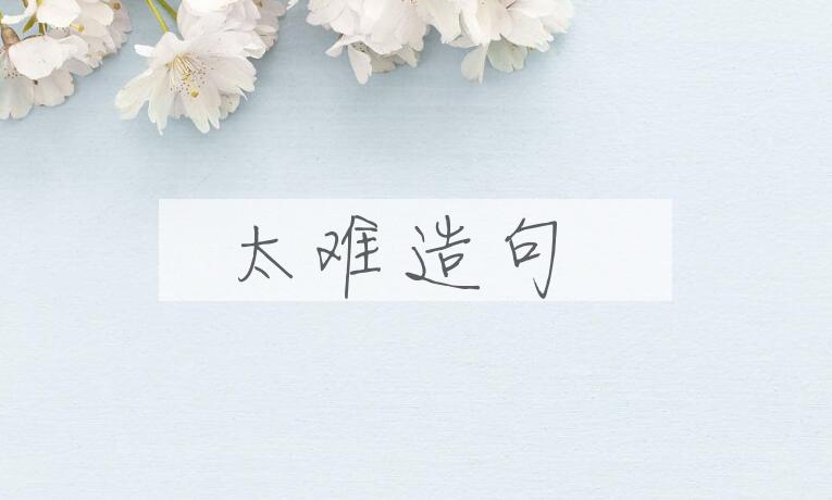 用太难造句