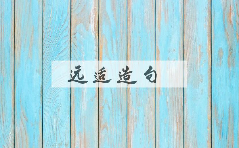 用远适造句
