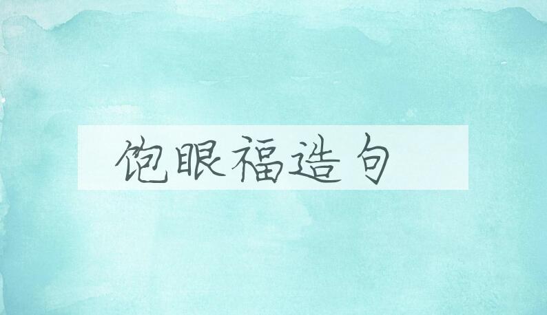 用饱眼福造句