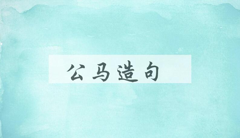 用公马造句