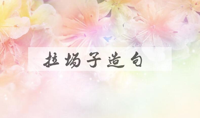 用拉场子造句