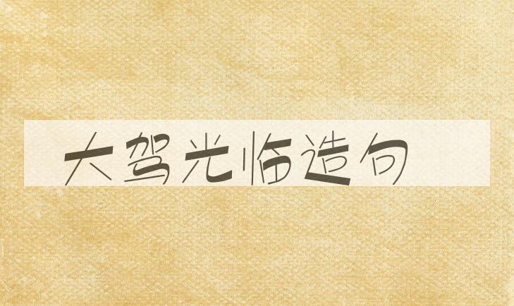 用大驾光临造句