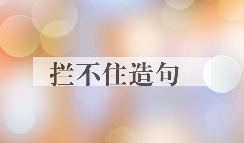 用拦不住造句