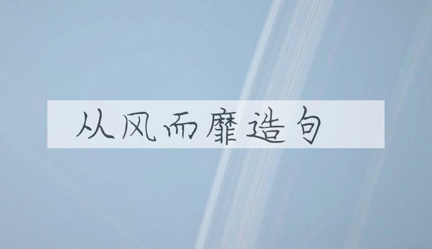 用从风而靡造句