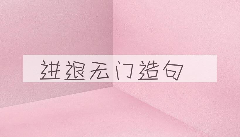 用进退无门造句