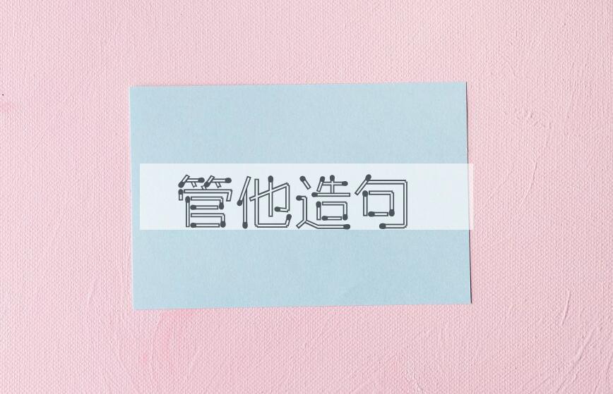 用管他造句