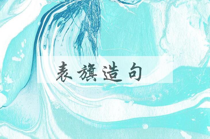 用表旗造句