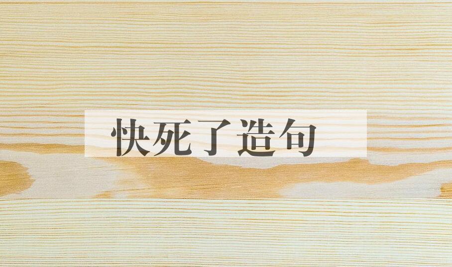 用快死了造句
