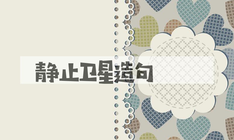 用静止卫星造句