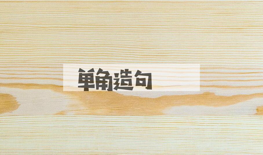 用单角造句