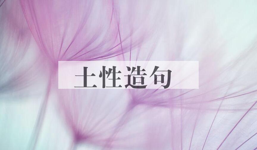 用土性造句