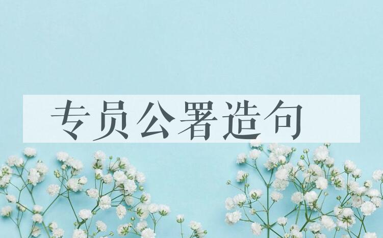 用专员公署造句