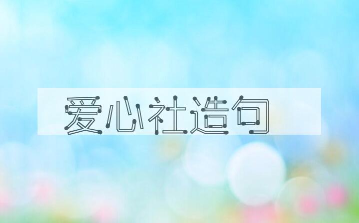 用爱心社造句